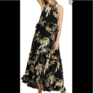 Free People Anita Botanical Print Maxi Dress sz XS